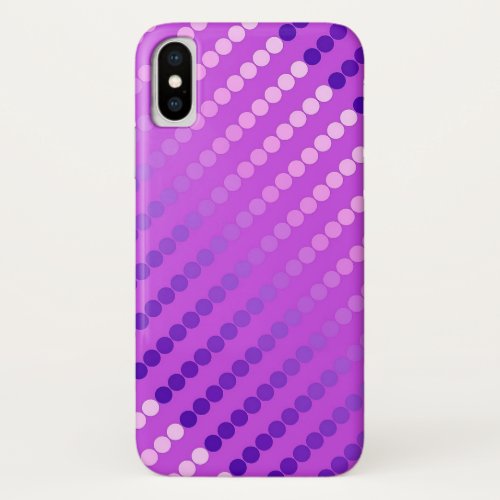 Satin dots _ violet and orchid iPhone XS case