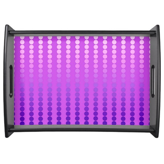 Satin dots -  violet and orchid serving tray (Front)