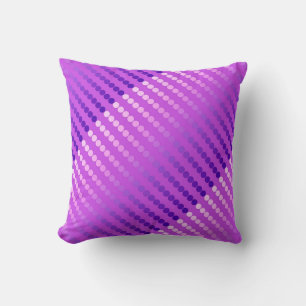 Satin dots - violet and orchid throw pillow