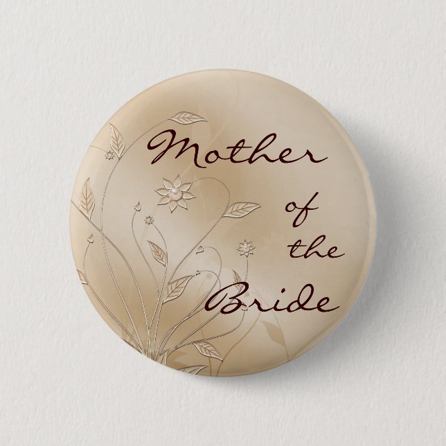 Satin Elegance Mother of the Bride Pinback Button (Front)