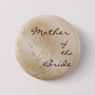 Satin Elegance Mother of the Bride Pinback Button