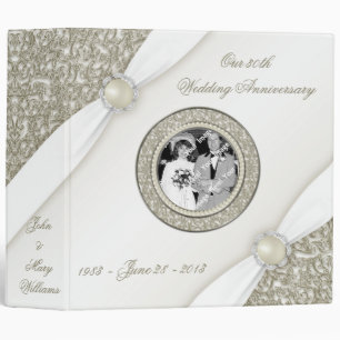 Satin Flourish 30th Anniversary 2" Binder