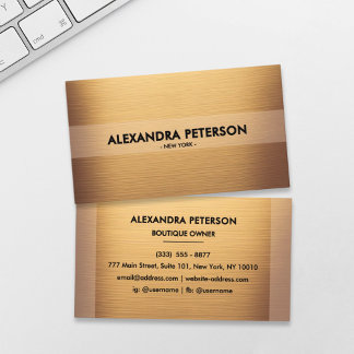Satin Gold Two-Tone Shine Business Card