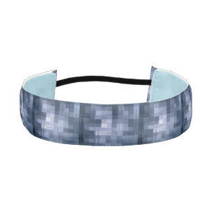 Satin Headband-Blue Mosaic Athletic Headbands