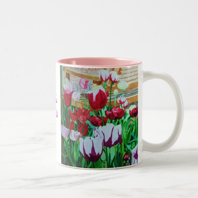 Satin Hearts Two-Tone Coffee Mug (Right)