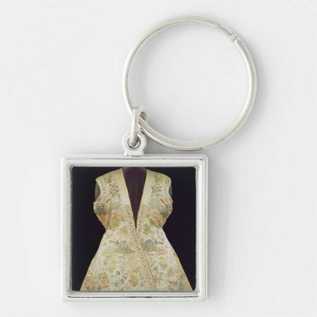 Satin Hunting Coat Embroidered with Silks in Keychain (Front)