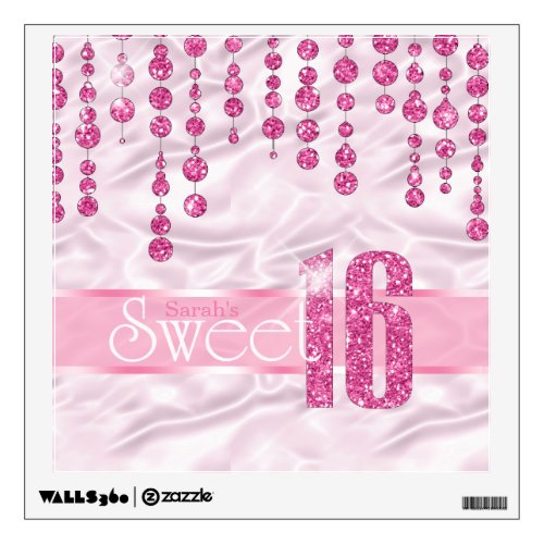 Satin Jewel Sweet Sixteen Pink ID260 Wall Sticker