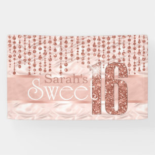 Satin Jewel Sweet Sixteen Rose Gold ID260 Banner