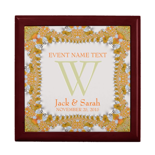 Satin Pearls Lace Wedding Anniversary Gift Box (Front)