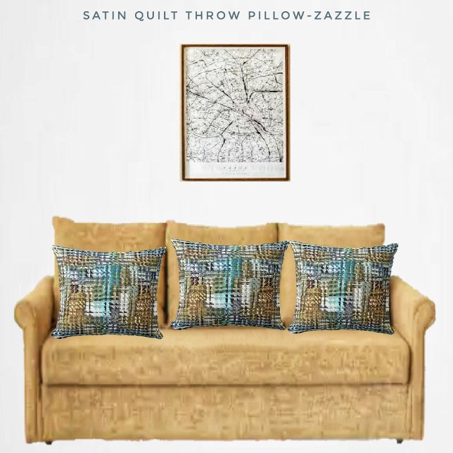 Satin Quilt Throw Pillow (Creator Uploaded)