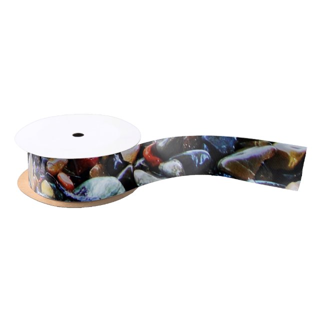 Satin Ribbon colorful stones (Spool)