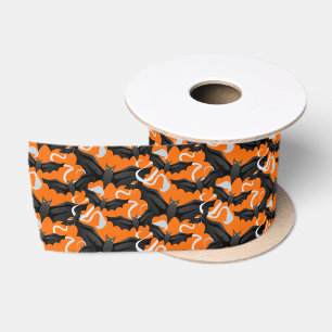 Satin Ribbon-Halloween Bats Ribbon