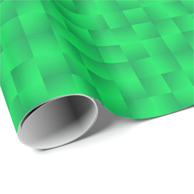 Satin Ribbons - Emerald Green Wrapping Paper (Roll Corner)