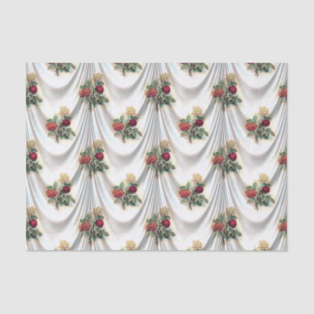 Satin roses tissue paper (Front)