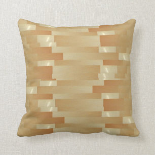 Satin Silk Golden Strips - Shadow Art101 Throw Pillow