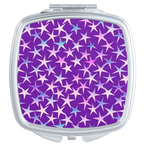 Satin stars lavender on purple mirror for makeup
