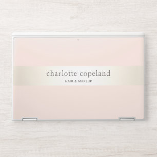 Satin Stripe Elegant Professional Blush Pink HP Laptop Skin