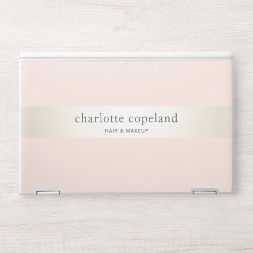 Satin Stripe Elegant Professional Blush Pink HP Laptop Skin