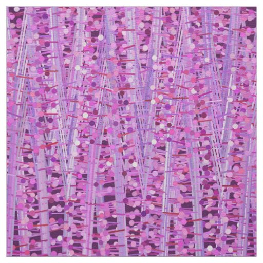Satin Stripes and Dots Abstract, Amethyst Purple Fabric