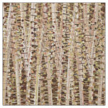 Satin Stripes and Dots Abstract, Brown and Beige Fabric