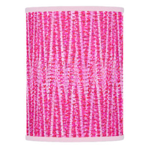 Satin Stripes and Dots Abstract, Fuchsia Pink Lamp Shade