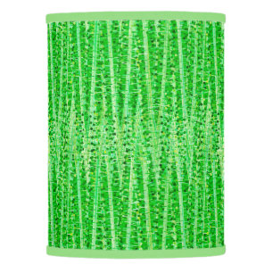 Satin Stripes and Dots Abstract, Lime Green Lamp Shade