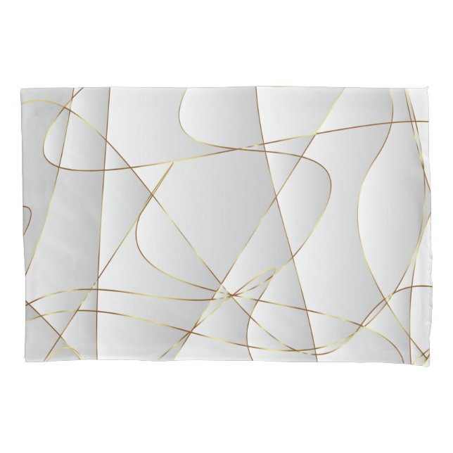 Satin With Gold Lines Pillow Case (Front)