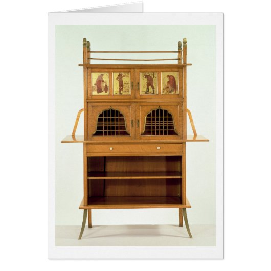 Satinwood Cabinet with Painted Panels, c.1877 (sat (Front)