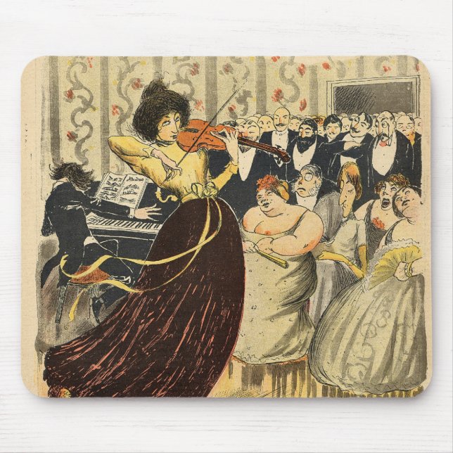 Satire of a salon musical evening mouse pad (Front)