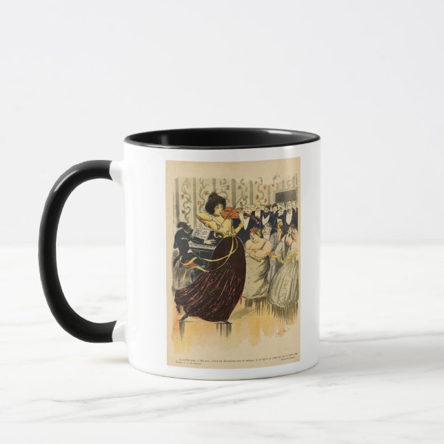 Satire of a salon musical evening mug (Left)