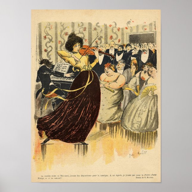 Satire of a salon musical evening poster (Front)