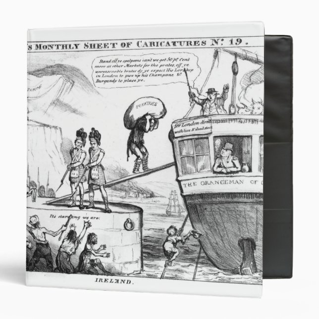 Satirical Cartoon About the State of Ireland Binder (Front/Inside)