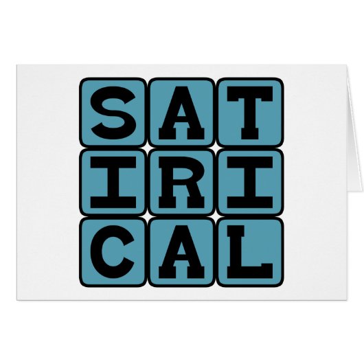 Satirical, Critical and Mocking Cards (Front Horizontal)