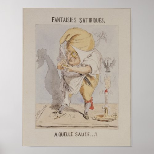 Satirical Fantasies caricature of Adolphe Poster