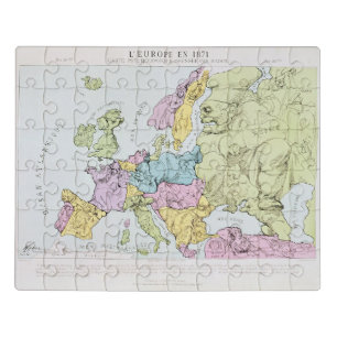 Satirical Map of Europe   1871 Jigsaw Puzzle