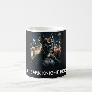 Satirical The Bark Knight Rises Boxer Superhero Coffee Mug