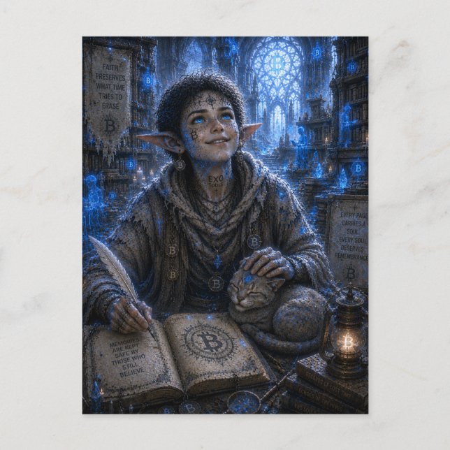 Satisfaction / Caretaker / Sacred Library Postcard (Front)