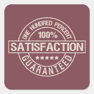 SATISFACTION GUARANTEED stickers