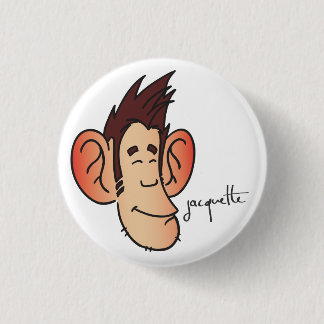 satisfied misadventure jacquette pinback button