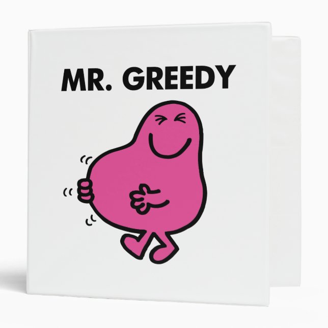 Satisfied Mr. Greedy 3 Ring Binder (Front/Inside)