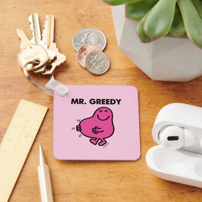 Satisfied Mr. Greedy Keychain (Desk)