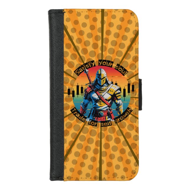 Satisfy | Trade motivation | Fantasy Design Comic iPhone Wallet Case (Front)