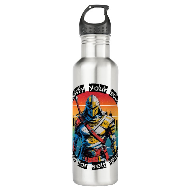 Satisfy | Trade motivation | Fantasy Design Stainless Steel Water Bottle (Front)