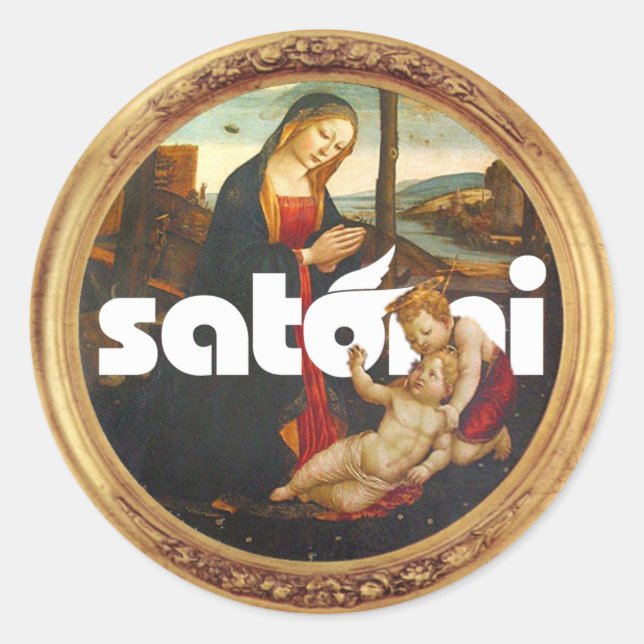 satomi Francesco Classic Round Sticker (Front)
