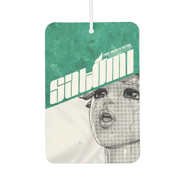 satomi motorsport "𝙬𝙚𝙚𝙥4𝙢𝙚 GREEN" Air Freshener (Front)