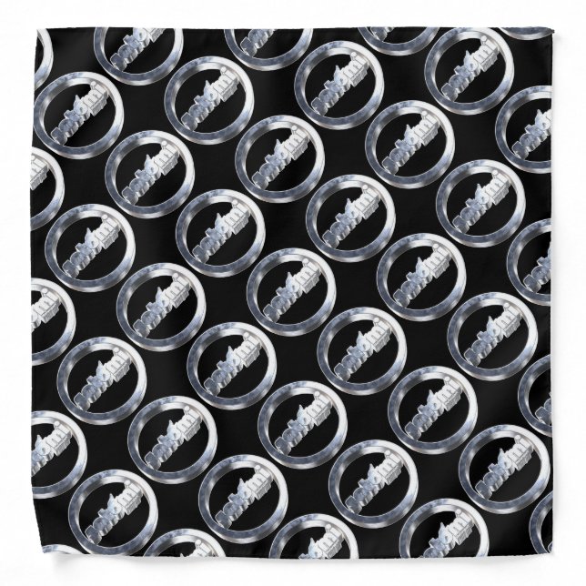 satomi motorsport chrome  bandana (Front)