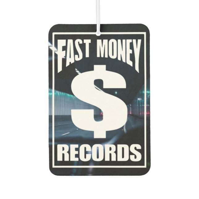 satomi motorsport "Fast Money Records" Air Freshener (Front)