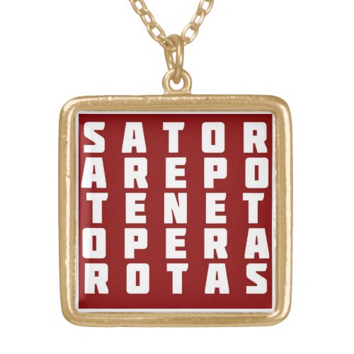 Sator gold pendant