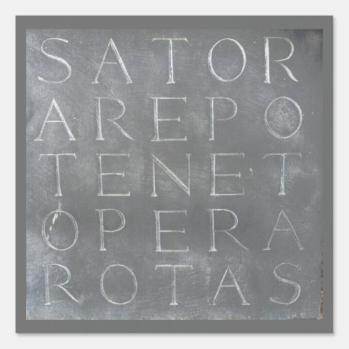 Sator Rotas Square Sign
