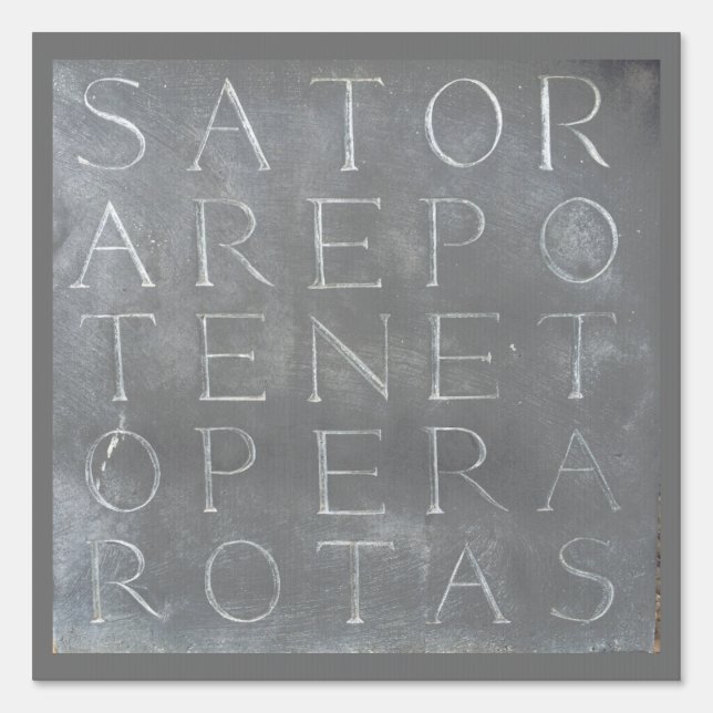 Sator Rotas Square Sign (Front)